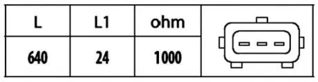 Імпульсний датчик, колінчатий вал HELLA 6PU 009 146-491 Купити в Україні