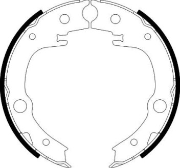 Тормозные колодки ручного тормоза HELLA 8DA355050651