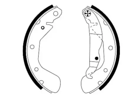Колодки гальмівні (задні) Opel Combo 94-01 (барабанні) (200x46) HELLA 8DB355001301 Купити в Україні