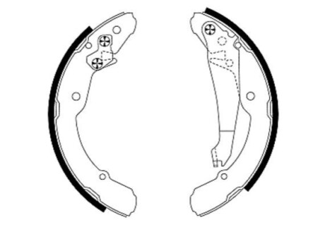 Колодки тормозные барабанные; задн. HELLA 8DB355001691