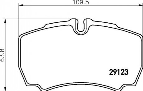 Гальмівні колодки, дискове гальмо (набір) HELLA 8DB355005381