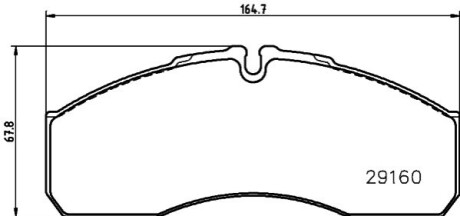 Гальмівні колодки, дискове гальмо (набір) HELLA 8DB355005401