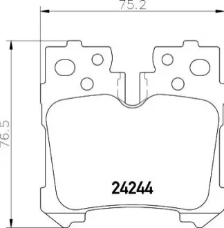 Колодки гальмівні (задні) Lexus LS 06 HELLA 8DB 355 006-651 Купити в Україні