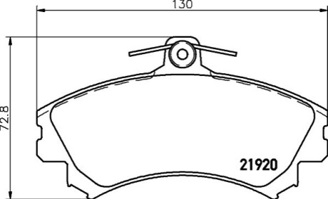 Тормозные колодки, дисковый тормоз.) HELLA 8DB355006701