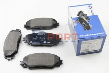 Колодки гальмівні (передні) Toyota Corolla 01-18/Auris 07-12/Rav4 III 05-/Yaris/Prius+ 12 HELLA 8DB355006-861 Купити в Україні