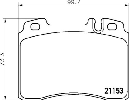 Гальмівні колодки, дискове гальмо (набір) HELLA 8DB355007471 (фото 1)