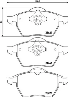 Гальмівні колодки, дискове гальмо (набір) HELLA 8DB355007-881