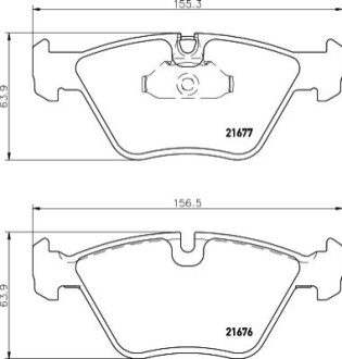 Гальмівні колодки дискові перед. Bmw X3 Series (E83)/Z Series (E86)/Z Series (E85)/3 Series (E46)/5 Series (E39) HELLA 8DB 355 007-961 (фото 1)