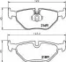 Фото Колодки гальмівні (задні) BMW 5 (E39) 95 HELLA (8DB355007-981) зображення 1