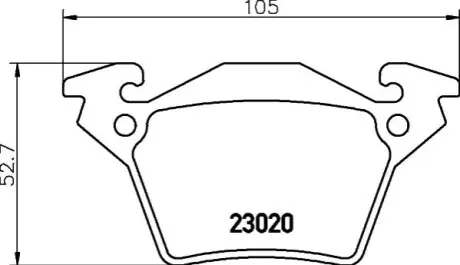 Тормозные колодки зад. Vito (638) 99-03 (Bosch) HELLA 8DB355008-641