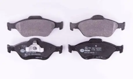 Колодки гальмівні (передні) Ford Connect 02-13/Fiesta/Puma 95-03/Focus 02-04/Ka 01-08 HELLA 8DB355008901