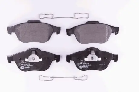 Гальмівні колодки, дискове гальмо (набір) HELLA 8DB355009-101