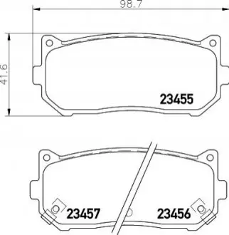 Тормозные колодки, дисковый тормоз.) HELLA 8DB355009341