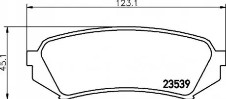 Колодки гальмівні (задні) Toyota Land Cruiser 100 98-07/Lexus LX II 98-08 HELLA 8DB355009391