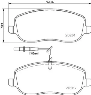 Тормозные колодки, дисковый тормоз.) HELLA 8DB355010501