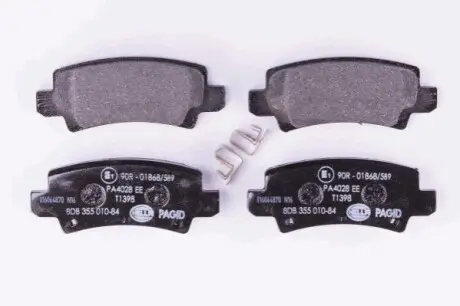 Колодки гальмівні (задні) Toyota Corolla 01-14 HELLA 8DB 355 010-841