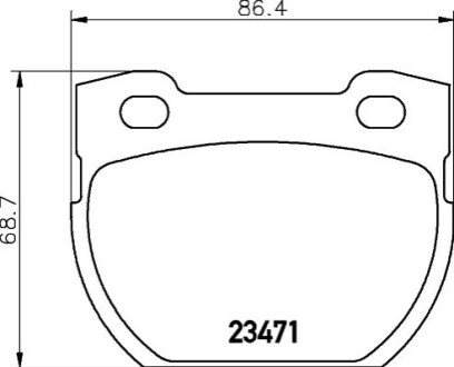 Гальмівні колодки зад. Defender 90-16 2.2-4.0 HELLA 8DB355010-921