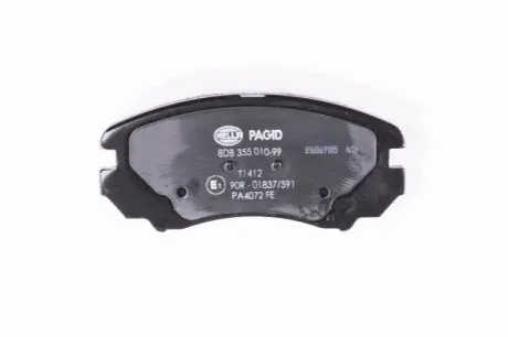 Колодки гальмівні (передні) Hyundai Sonata/Elantra 01-11/ix20 10-/Tucson/Kia Sportage/Carens 04 HELLA 8DB355010-991 Купити в Україні