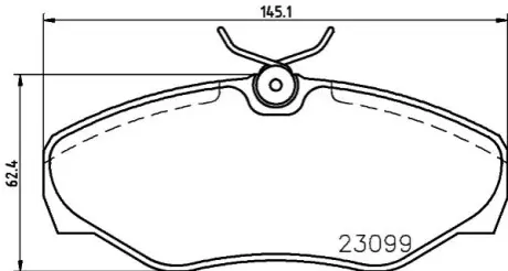 Колодки гальмівні (передні) Renault Trafic II/Opel Vivaro A/Nissan Primastar 01 HELLA 8DB355011-091