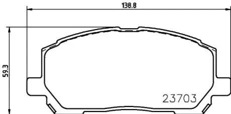 TOYOTA Гальмівні колодки передн. Lexus RX 00 HELLA 8DB 355 011-161 Купити в Україні