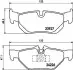 Фото Колодки гальмівні (задні) BMW 1 (E81-82/E87-88)/3 (E90-93) 04-13/X1 (E84) 09-15 HELLA (8DB 355 011-301) зображення 2