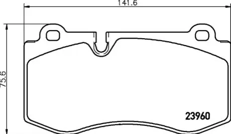 Колодки гальмівні (передні) MB (W211/W221) 2.1-5.5 05-13 HELLA 8DB355011-401 Купити в Україні