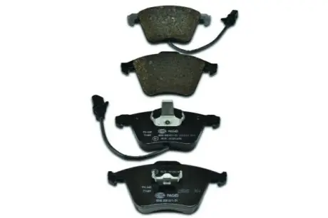 Колодки гальмівні (передні) Audi A4/A6/A8 02-11 (Ate-Teves) (з датчиками) HELLA 8DB355011711