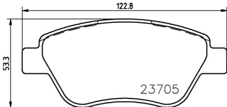 Тормозные колодки, дисковый тормоз.) HELLA 8DB355011871