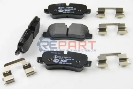 Колодки тормозные (задні) Land Rover Discovery IV 09-18 HELLA 8DB 355 011-981 Купити в Україні