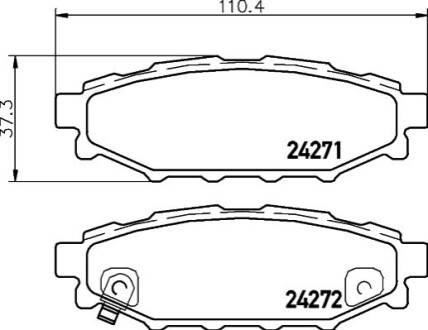 Тормозные колодки зад. Subaru Forester/Legacy IV 03- HELLA 8DB355012-261