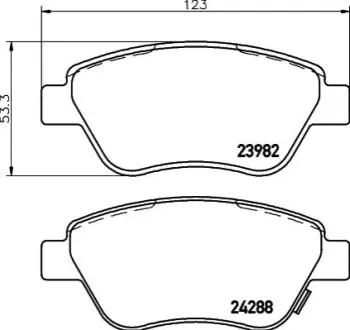 Тормозные колодки, дисковый тормоз.) HELLA 8DB355012831