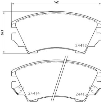 Гальмівні колодки HELLA 8DB 355 013-041 (фото 1)