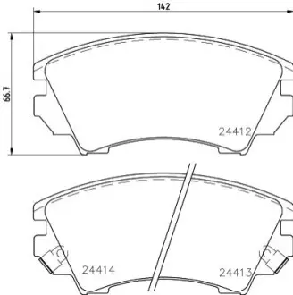 Колодки гальмівні (передні) Opel Astra J 12-/Insignia 08 HELLA 8DB 355 013-041 Купити в Україні