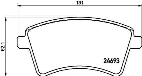 Гальмівні колодки, дискове гальмо (набір) HELLA 8DB355013961 (фото 1)