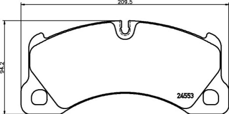 Колодки тормозные дисковые комплект; передняя. HELLA 8DB355014151