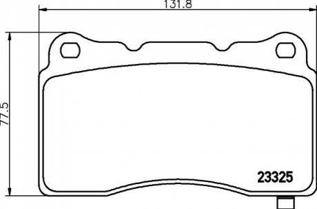 Гальмівні колодки, дискове гальмо (набір) HELLA 8DB355014451