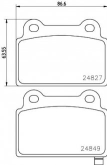 Тормозные колодки, дисковый тормоз.) HELLA 8DB355014701 (фото 1)