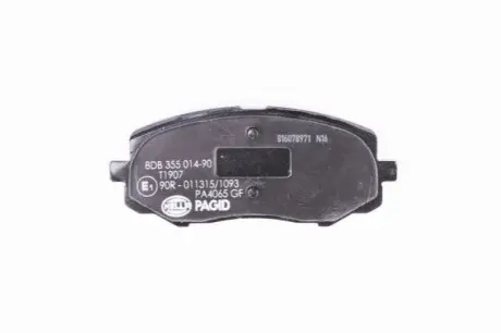 Гальмівні колодки, дискове гальмо (набір) HELLA 8DB355014901