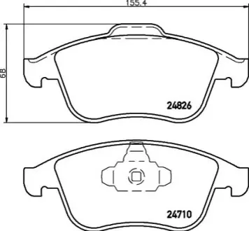 Колодки гальмівні (передні) Renault Megane III/Laguna III 1.5dCi/2.0dCi 07 HELLA 8DB 355 015-041