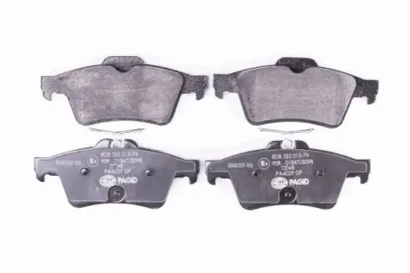 Комплект гальмівних колодок (задніх) Citroen C5/Ford C-Max 07-/Focus/Connect 04-13/Renault Laguna 07-15/Volvo HELLA 8DB355015741