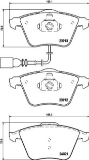 Гальмівні колодки, дискове гальмо (набір) HELLA 8DB355015971