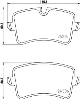 Колодки гальмівні (задні) Audi A4/A5/A6/A7 10-/Porsche Macan 14 HELLA 8DB355016-061 Купити в Україні