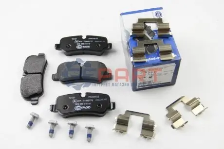 Колодки тормозные (задні) Land Rover Discovery IV 09-18 HELLA 8DB355016-181 Купити в Україні