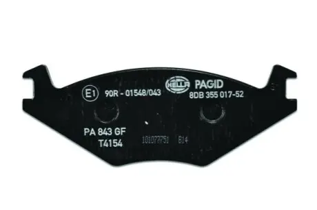 Гальмівні колодки, дискове гальмо (набір) HELLA 8DB355017521