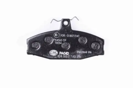 Гальмівні колодки, дискове гальмо (набір) HELLA 8DB355017931