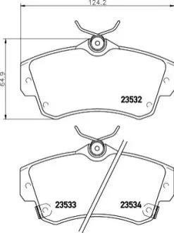 Колодки гальмівні (передні) Chrysler PT Cruiser 1.6-2.4 00-10 (набор) HELLA 8DB355018651