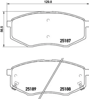 Колодки гальмівні (передні) Hyundai ix20/Kia Soul II 10 HELLA 8DB355019-791