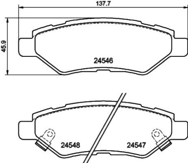 Тормозные колодки, дисковый тормоз.) HELLA 8DB355020011