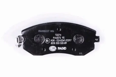 Колодки гальмівні (передні) Subaru BRZ/Forester/Impreza/Legacy/Outback/XV/Toyota GT 86 1.5-2.5 08 HELLA 8DB355020891