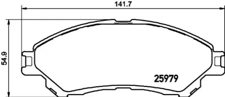 Колодки гальмівні (передні) Suzuki SX4/ Vitara 1.4 T/1.6 14 HELLA 8DB355021461